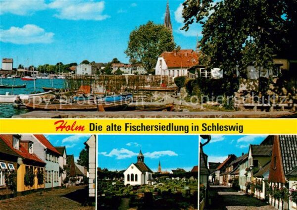 Holm Holstein Fischerboote Kirche Ortsansichten