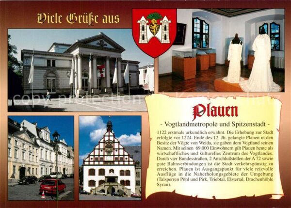 Plauen Vogtland Rathaus Vogtlandtheater Spitzenmuseum R