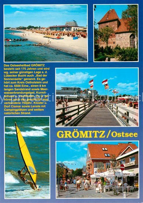 Groemitz Ostseebad Seebrücke Strand Surfer Stadtansicht Ch