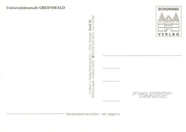 Greifswald Rathaus Universität Marktplatz Rubenow – Bild 2