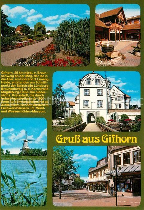 Gifhorn Schloss Windmühle Park Stadtansichten C