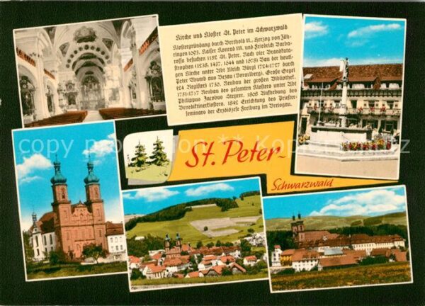 St Peter Schwarzwald Kirche Kloster Panoramen Brunnen Chroni