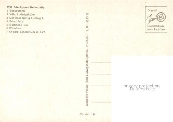 Edenkoben Sesselbahn Villa Ludwigshöhe Denkmal Lu – Bild 2