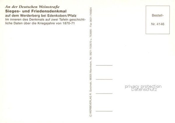 Edenkoben Sieges Friedensdenkmal – Bild 2