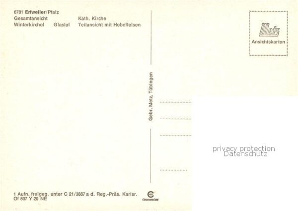 Erfweiler Pfalz Winterkirchel Glastal Katholische Kirch – Bild 2
