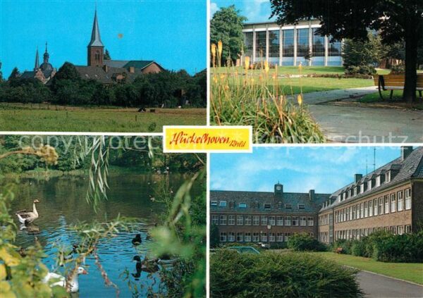 Hueckelhoven Kirche Rathausplatz Teich