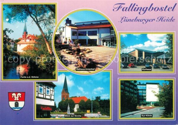 Fallingbostel Rathaus Innenhof Kurhaus Kurklinik Kirc