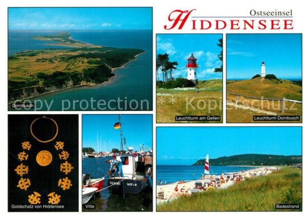 Insel Hiddensee Fliegeraufnahme Dornbusch Leuchttürme B