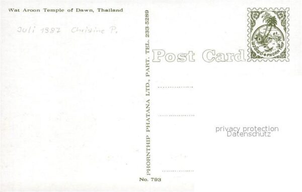 Thailand Wat Aroon Temple of Dawn – Bild 2