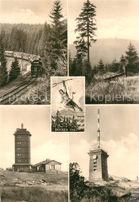 Brocken Harz Brockenbahn Brockengaststätte Sendemast