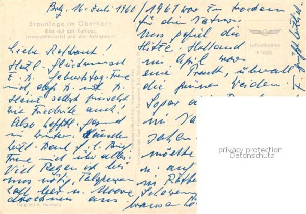 Braunlage Fliegeraufnahme Kurhaus Achtermann – Bild 2