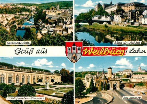 Weilburg Fliegeraufnahme Schloss Landtor Schloss