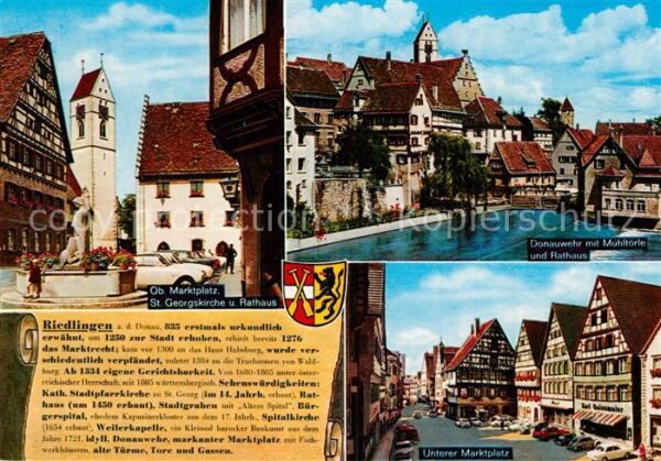 Riedlingen Wuerttemberg Oberer Marktplatz Georgskirche Rathaus
