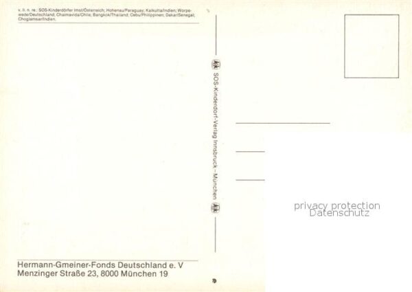 Muenchen Kinderdörfer Hohenau Paraquay Kalkutta – Bild 2
