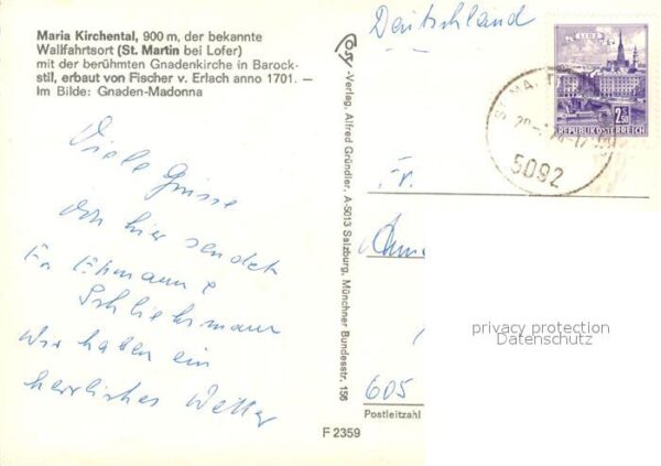 St Martin Lofer Maria Kirchental Gnaden Madonna – Bild 2