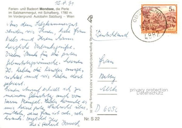 Mondsee Salzkammergut Schafberg Autobahn Salzburg Wien – Bild 2