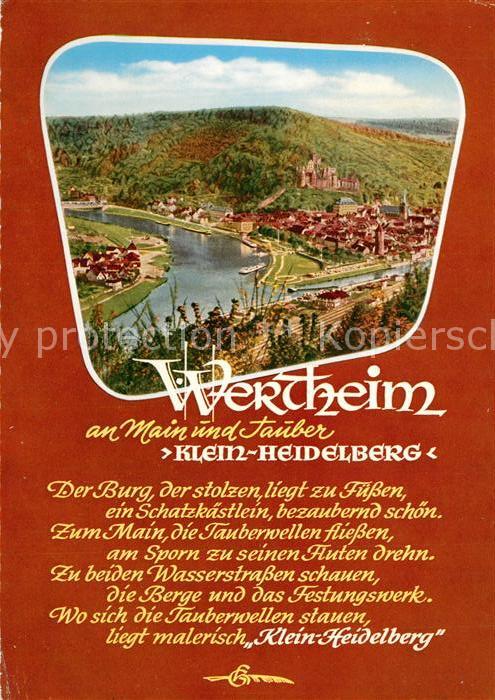 Wertheim Main Fliegeraufnahme Klein Heidelberg Burg G