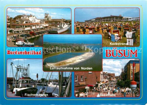 Buesum Nordseebad Alter Hafen Fliegeraufnahme Fischereiha
