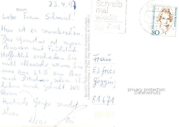 Buesum Nordseebad Alter Hafen Fliegeraufnahme Fischereiha – Bild 2