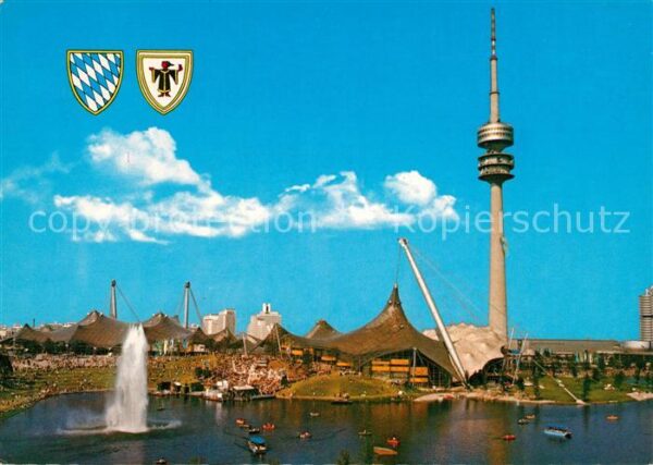 Muenchen Olympiastadon Fernsehturm