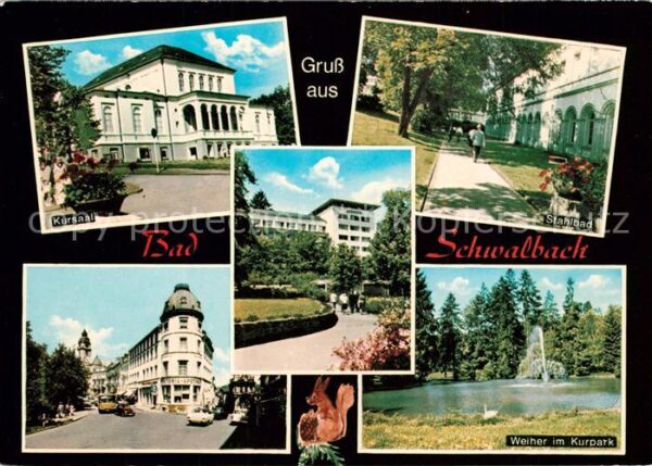 Bad Schwalbach Kursaal Stahlbad Weiher Kurpark