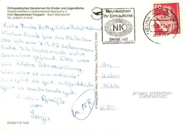Neunkirchen Saar Sanatorium Orthopädie Kinder und Jugend – Bild 2