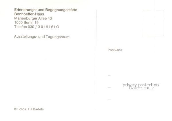 Berlin Erinnerungs und Begegnungsstätte Bonhoe – Bild 2