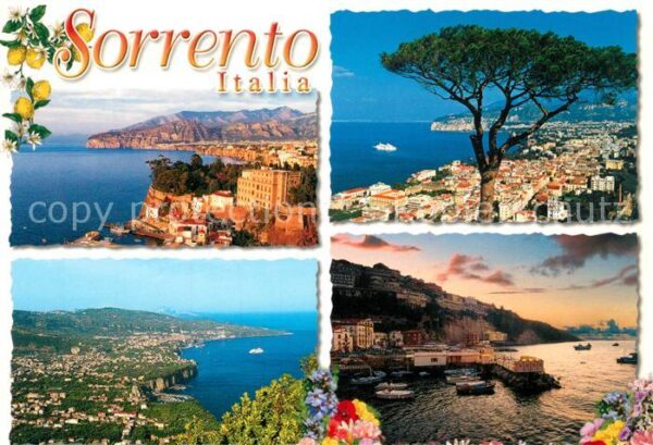 Sorrento Campania Fliegeraufnahme Hafen Panoramen