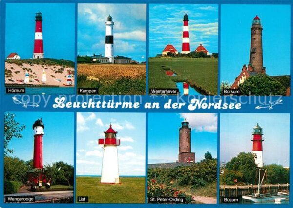 Nordsee Region Leuchttürme Hörnum Kampen Westerhever B