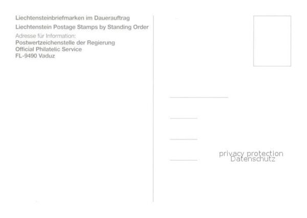 Vaduz Liechtenstein Briefmarken Dauerauftrag – Bild 2