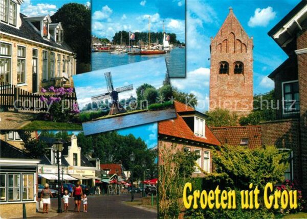 Grou Friesland Kirche Windmühle