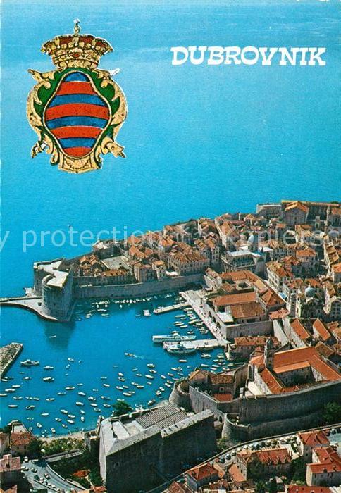 Dubrovnik Ragusa Fliegeraufnahme Hafen