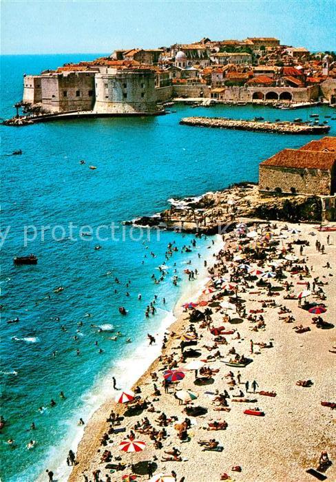 Dubrovnik Ragusa Strand Fliegeraufnahme