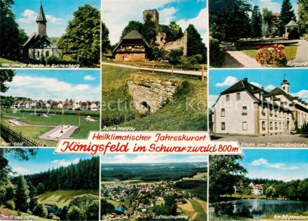 Koenigsfeld Schwarzwald Ruine_Waldau Kurpark Kapelle in Buchenb
