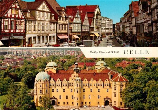 Celle Niedersachsen Grosser Plan und Schloß Fachwerk