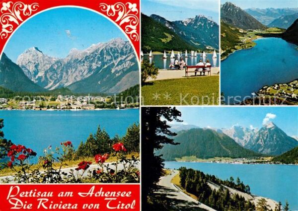 Pertisau Achensee am Achensee Fliegeraufnahme Segelboote