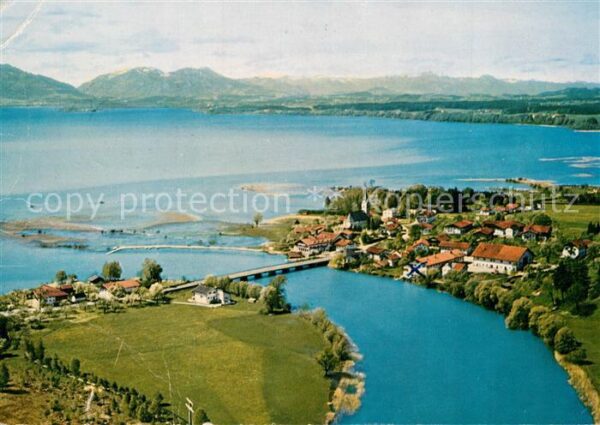 Seebruck Chiemsee Fliegeraufnahme