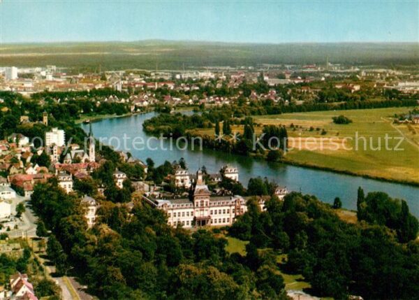 Hanau Main Fliegeraufnahme Mainpartie