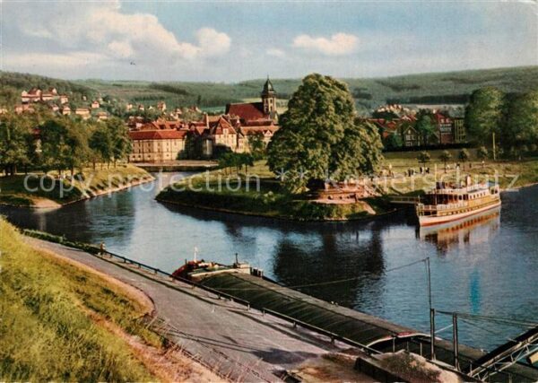 Hann. Muenden Zusammenfluss von Werra und Fulda