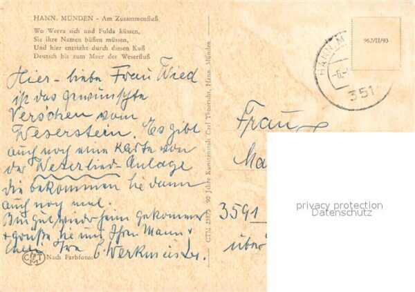 Hann. Muenden Zusammenfluss von Werra und Fulda – Bild 2