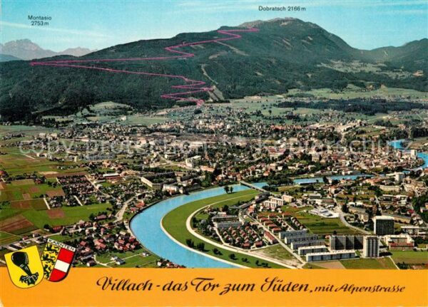 Villach Kaernten Fliegeraufnahme