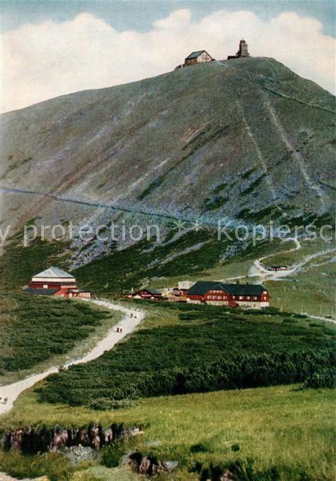 Schneekoppe Snezka Schlesierhaus Riesenbaude