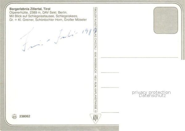 Zillertal Tirol Olpererhütte Schlegeisstausee – Bild 2