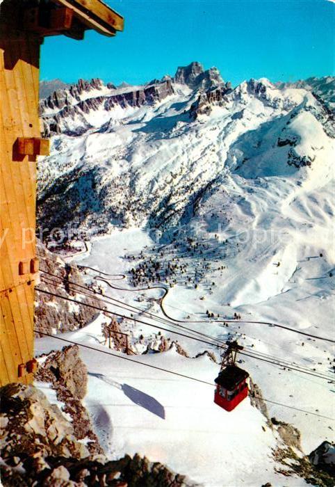 Croda da Lago Funivia Passo Winter Seilbahn