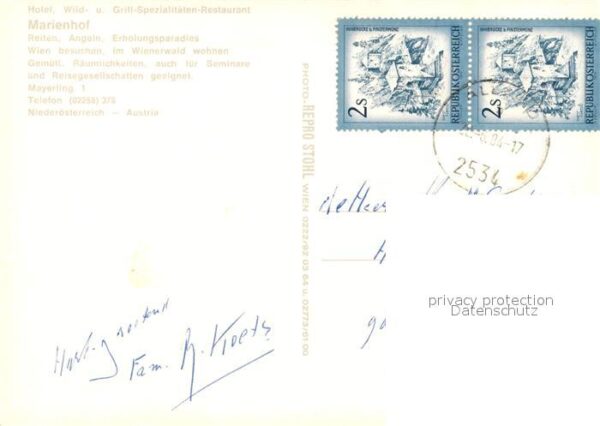 Mayerling Baden Hotel Marienhof  Kirche – Bild 2