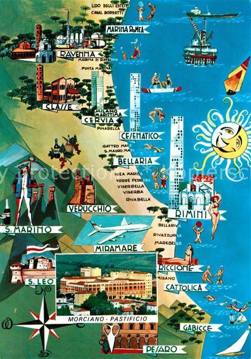Riviera Adriatica Panoramakarte