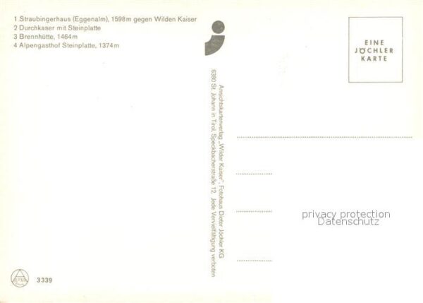 Waidring Tirol Straubingerhaus Durchkaser Steinplatte – Bild 2