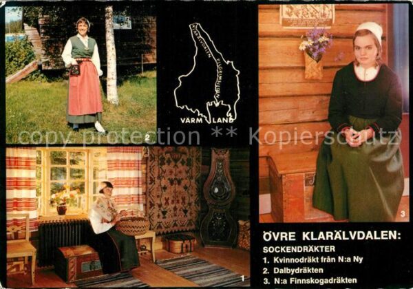 Dalarna Övre Klarälvdalen Sockendräkter Kvinnod