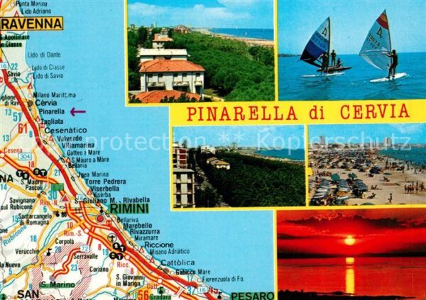 Cervia Pinarella Straßenkarte