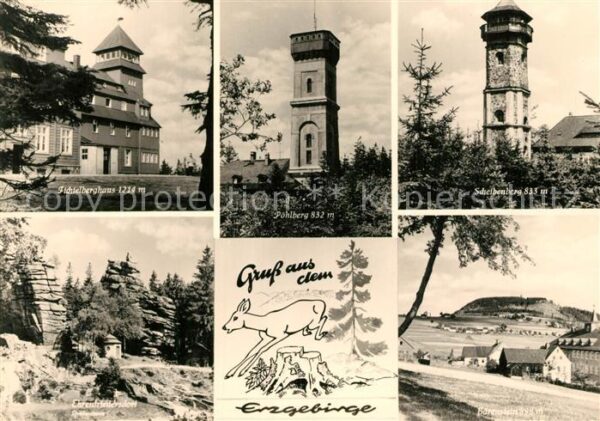 Erzgebirge Region Fichtelberghaus Pöhlberg Scheibenberg B